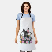 Frenchie Dog Pasen Frenchie Dog Eieren Kunst T-Shi Schort (Gedragen)