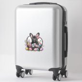 Frenchie Dog Pasen Frenchie Dog Eieren Kunst T-Shi Sticker (Koffer)