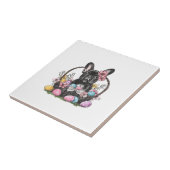 Frenchie Dog Pasen Frenchie Dog Eieren Kunst T-Shi Tegeltje (Zijkant)