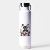 Frenchie Dog Pasen Frenchie Dog Eieren Kunst T-Shi Waterfles (Voorkant)