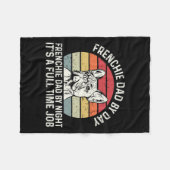 Frenchie Dog Quote voor je franchie vader Fleece Deken (Voorkant (Horizontaal))