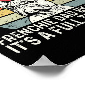 Frenchie Dog Quote voor je franchie vader Poster (Hoek)