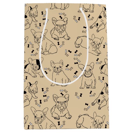 Frenchie en Botten Medium Cadeauzakje (Voorkant)