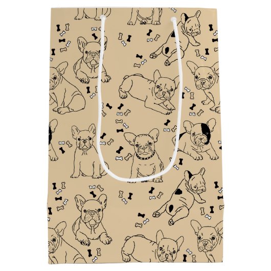 Frenchie en Botten Medium Cadeauzakje (Achterkant)