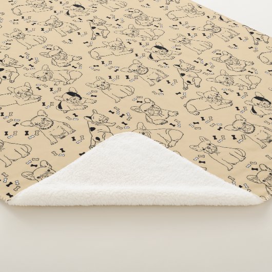 Frenchie en Botten Sherpa Deken (3/4)