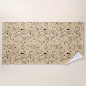 Frenchie en Botten Strandlaken (Voorkant)