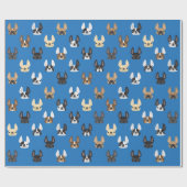 Frenchie- en vriendenpakpapier cadeaupapier (Vlak)