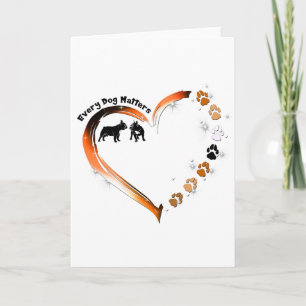Frenchie Every Dog Matters Golden Heart Pet Paws Kaart