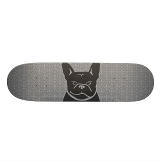 FRENCHIE FLEUR DE LIS Charcoal Gray Skateboard