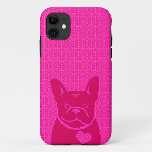 FRENCHIE FLEUR DE LIS Pnk iPhone 5/5S Tough Xtreme Case-Mate iPhone Case (Achterkant)