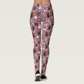 Frenchie Floral Leggings - franse stierenhond (Achterkant)