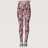 Frenchie Floral Leggings - franse stierenhond (Voorkant)