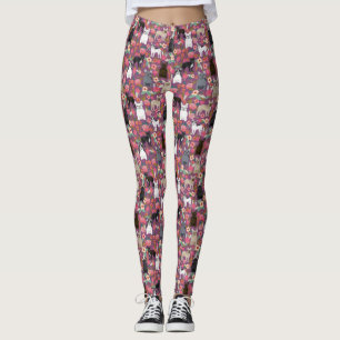 Frenchie Floral Leggings - franse stierenhond