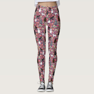 Frenchie Floral Leggings - franse stierenhond