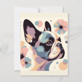 Frenchie Floral Vibes Briefkaart