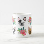 Frenchie Florals Mok - leuke franse stierenhonden (Center)