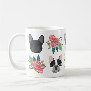 Frenchie Florals Mok - leuke franse stierenhonden