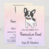 *~* Frenchie Franse Bulldog Evenement Mooie Uitnod Kaart (Voorkant / Achterkant)