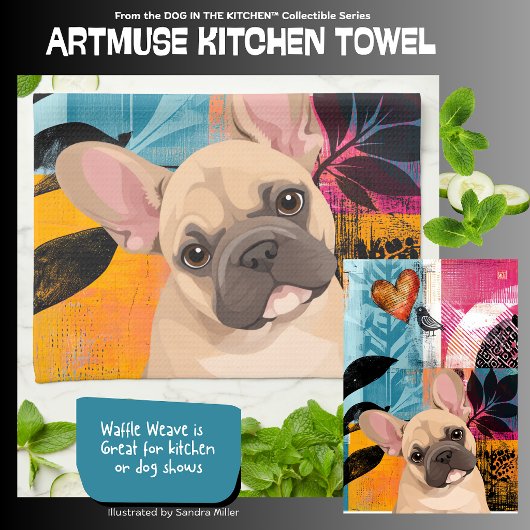 FRENCHIE Franse Bulldog Theedoek
