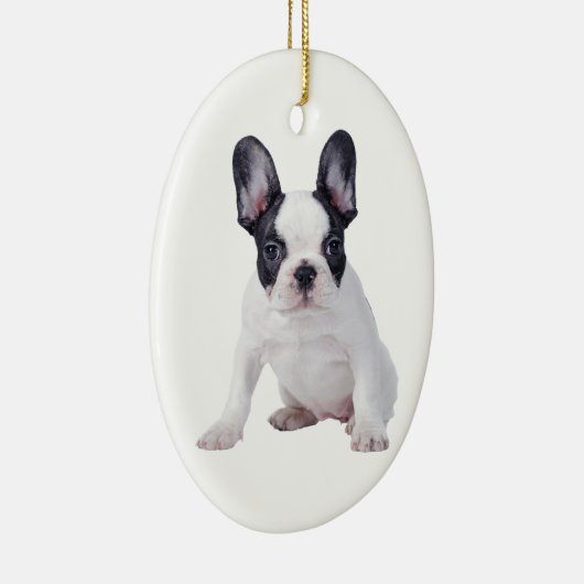 Frenchie - Franse stierenhondpuppy Keramisch Ornament (Rechts)