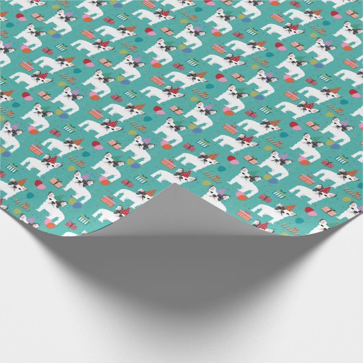 Frenchie French Bulldog Birthday Cadeaupapier (Hoek)