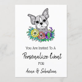 *~* Frenchie French Bulldog Cute Event Invitation Kaart