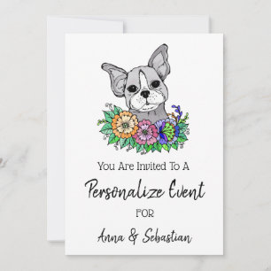 *~* Frenchie French Bulldog Cute Event Invitation Kaart