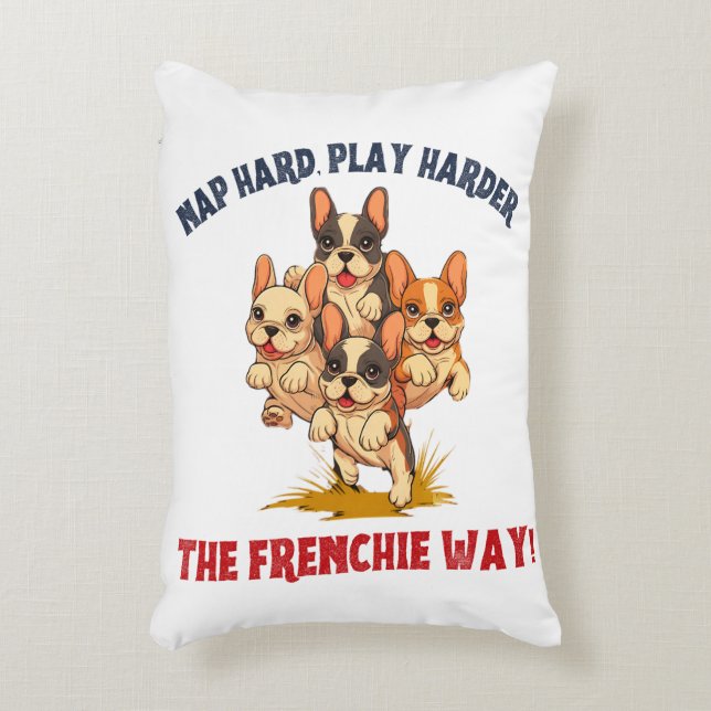Frenchie French Bulldog Dog Accent Kussen (Voorkant(Verticaal))
