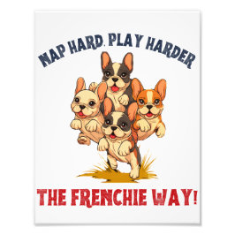 Frenchie French Bulldog Dog Foto Afdruk