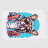 Frenchie French Bulldog Dog Golfhanddoek (Horizontaal)
