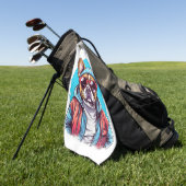 Frenchie French Bulldog Dog Golfhanddoek (Groen)