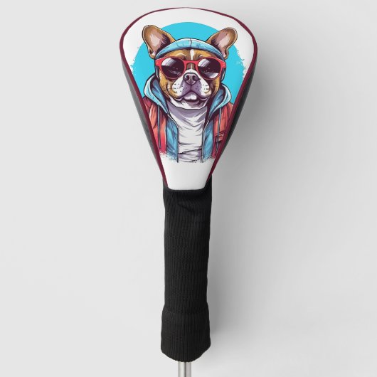 Frenchie French Bulldog Dog Golfheadcover (Voorkant)