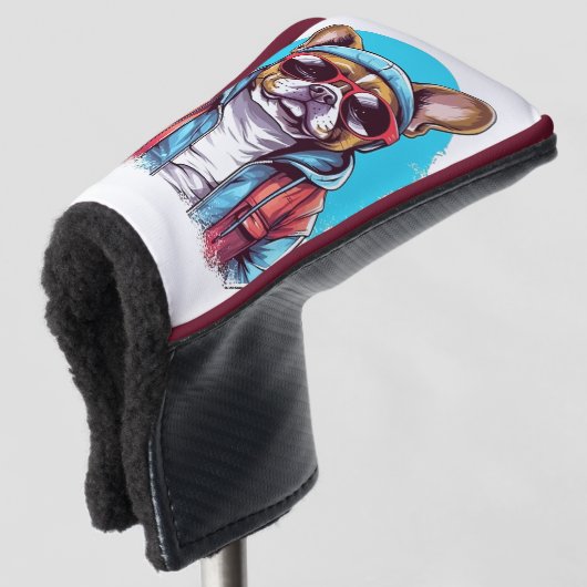 Frenchie French Bulldog Dog Golfheadcover (3/4 voorkant)