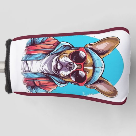 Frenchie French Bulldog Dog Golfheadcover (Voorkant)