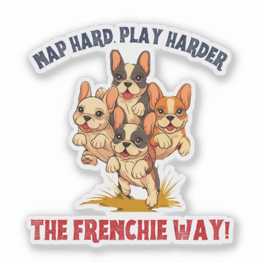 Frenchie French Bulldog Dog Sticker (Voorkant)