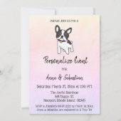 *~* Frenchie French Bulldog Event Cute Invitation Kaart (Achterkant)