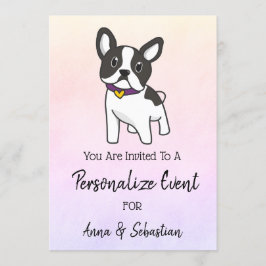*~* Frenchie French Bulldog Event Cute Invitation Kaart