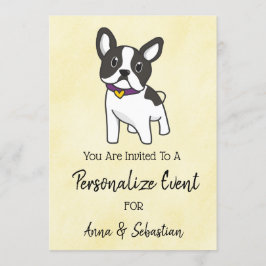 *~* Frenchie French Bulldog Event Cute Invitation Kaart