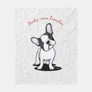 Frenchie French Bulldog Fleece Deken