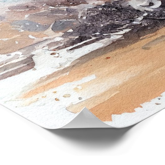 Frenchie French Bulldog Gift Wall Art afdrukken Poster (Hoek)