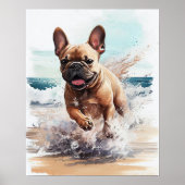 Frenchie French Bulldog Gift Wall Art afdrukken Poster (Voorkant)