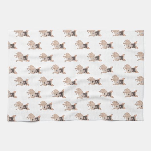 Frenchie French Bulldog (Mask) Theedoek (Horizontaal)