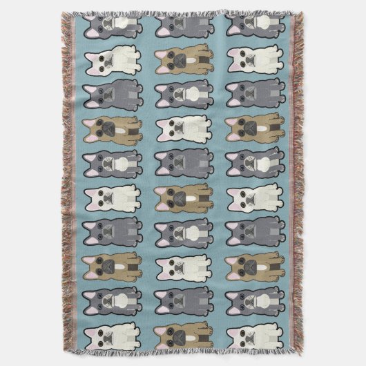 Frenchie Friends Deken (Voorkant Verticaal)