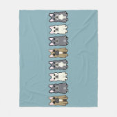 Frenchie Friends Fleece Deken (Voorkant)