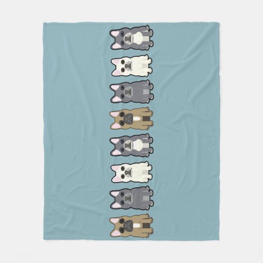 Frenchie Friends Fleece Deken (Voorkant)