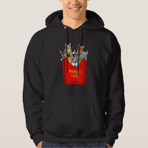 Frenchie Fries French Bulldog Dog mama Dog Dad Cut Hoodie
