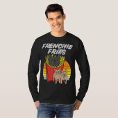 Frenchie Fries Funny French Bulldog Hondenliefhebb T-shirt (Voorkant volledig)