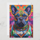 Frenchie Fun  Bedankkaart (Voorkant)