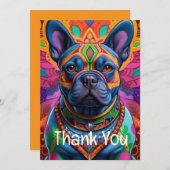 Frenchie Fun Bedankkaart (Voorkant / Achterkant)