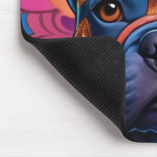 Frenchie Fun Birthday Fantasy Muismat (Hoek)